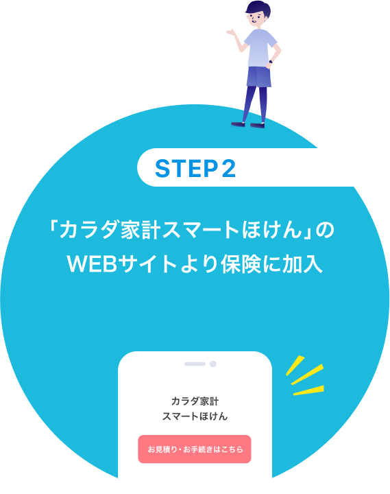 STEP2 「カラダ家計スマートほけん」のWEBサイトより保険に加入