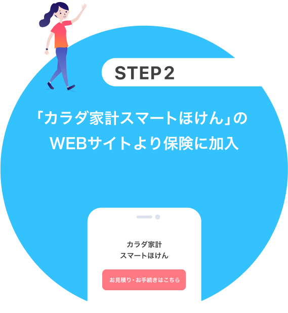 STEP2 「カラダ家計スマートほけん」のWEBサイトより保険に加入