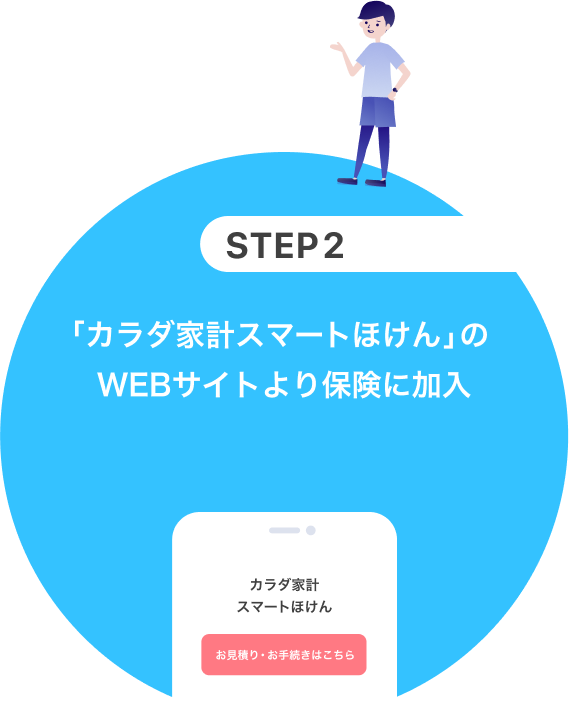 STEP2 「カラダ家計スマートほけん」のWEBサイトより保険に加入