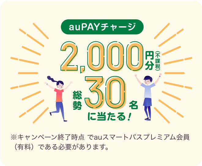 auPAYマーケットダイレクトストア 5,000円クーポン プレゼントイメージ