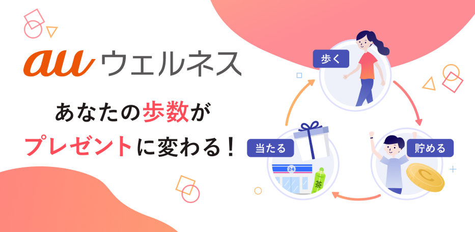 auウェルネス あなたの歩数がプレゼントに変わる！